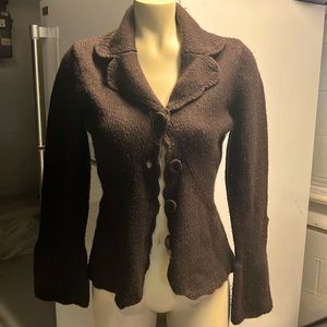 Romantic dark brown sweater from Anthropology